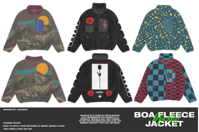 Boa Fleece Jacket - Mockup