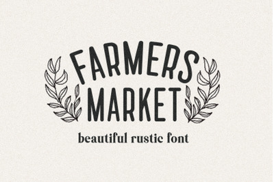 Farmers Market - Beautiful Rustic Font