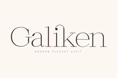 Galiken - Modern Elegant Serif