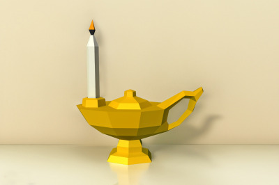 DIY Candle Lamp  - 3d papercraft