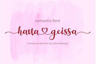 hatta geissa - romantic script font