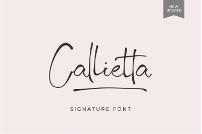Callietta Handwritten Script Font