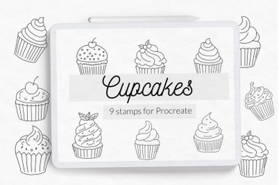 Cupcake stamps Doodle Procreate