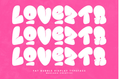 Lovezta Fat Bubble Display Font