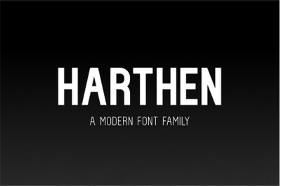 Harthen sans serif powerful family font