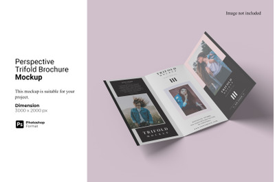 Perspective Trifold Brochure Mockup