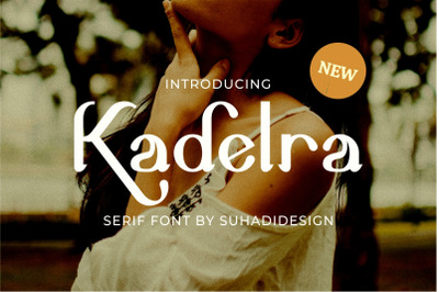 Kadelra feminine serif font