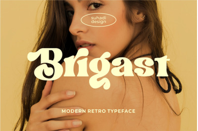 Brigast modern retro typeface