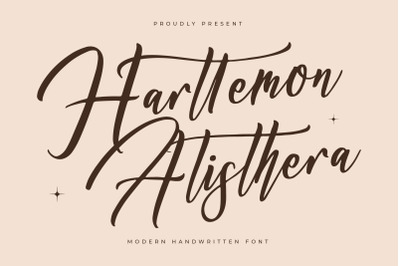 Harttemon Alisthera - Modern Handwritten Font