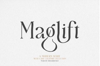 Maglift serif 200+ ligature collections
