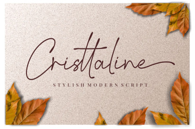 Cristtaline _ Signature script font