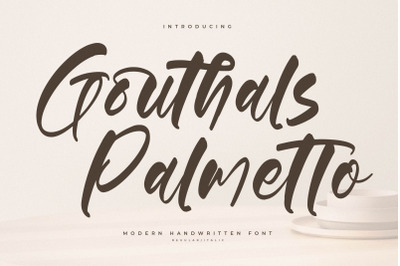 Gouthals Palmetto - Modern Handwritten Font