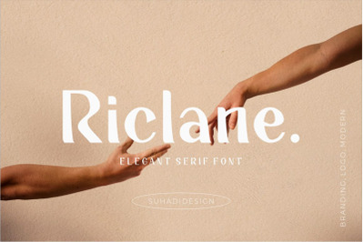 Riclane elegant serif font