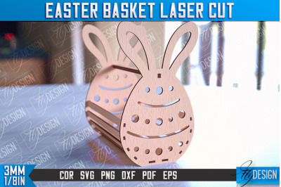 Easter Basket Laser Cut | Happy Easter Egg Basket | CNC File