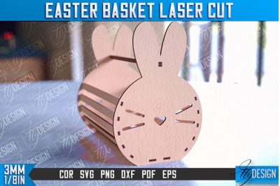 Easter Basket Laser Cut | Happy Easter Egg Basket | CNC File