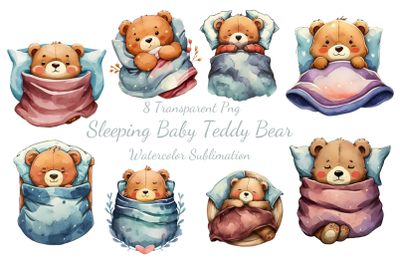 Sleeping Baby Teddy Bear Sublimation