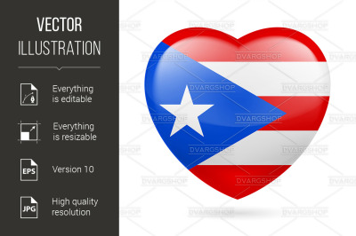 Heart Icon of Puerto Rico
