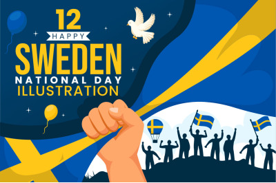 12 Sweden National Day Illustration