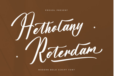 Aetholany Roterdam - Modern Bold Script Font