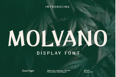 Molvano - Display Font