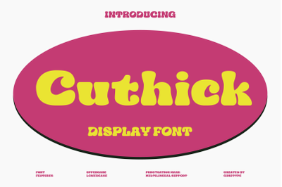Cuthick - Display Font
