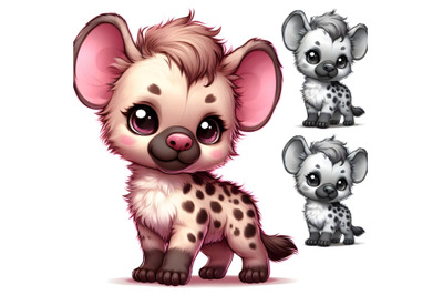 an adorable baby girl hyena