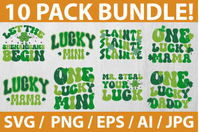 Retro St Patrick&#039;s Day SVG Bundle, St Patrick&#039;s Day Quotes, Gnome SVG,