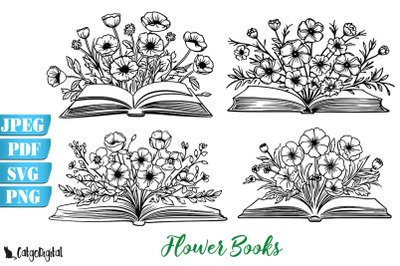 Flower Books Sublimation Silhouettes