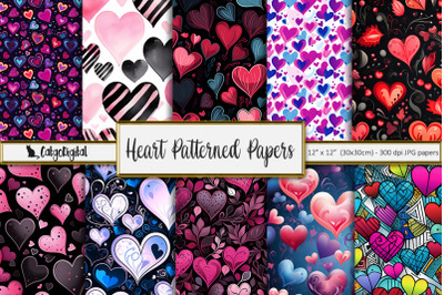 Heart Patterned Valentine Papers