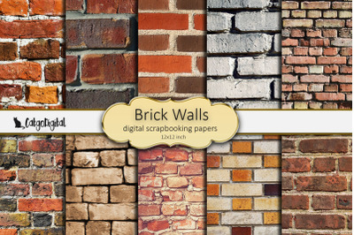 Brick Walls Printable Patterned Papers