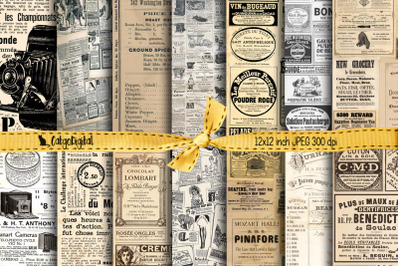 Vintage Newspapers Digital papers Texture