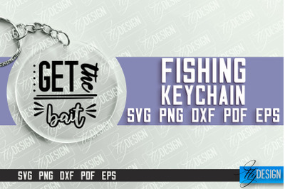 Fishing SVG Design | Round Keychain SVG Designs | Dad Keychain