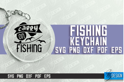 Fishing SVG Design | Round Keychain SVG Designs | Dad Keychain