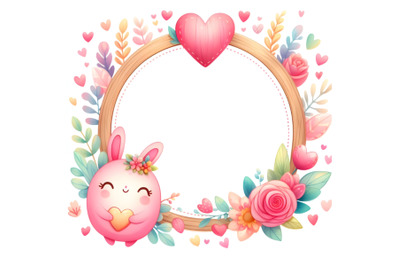 Cute Colorful Valentine artframe shape frame