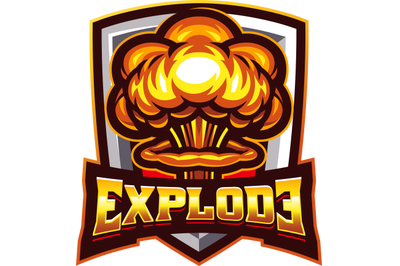 Explode esport mascot logo design