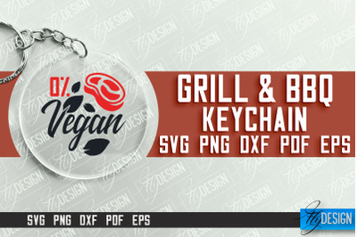 &nbsp;Grill &amp; BBQ SVG Design | Round Keychain Designs | SVG File