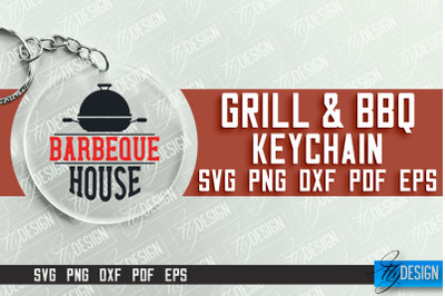 &nbsp;Grill &amp; BBQ SVG Design | Round Keychain Designs | SVG File