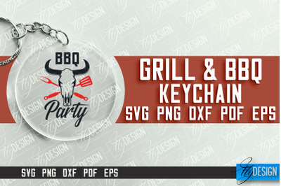 &nbsp;Grill &amp; BBQ SVG Design | Round Keychain Designs | SVG File