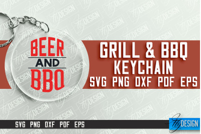 &nbsp;Grill &amp; BBQ SVG Design | Round Keychain Designs | SVG File