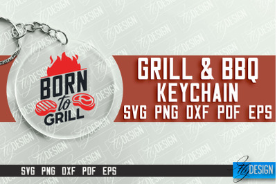 &nbsp;Grill &amp; BBQ SVG Design | Round Keychain Designs | SVG File