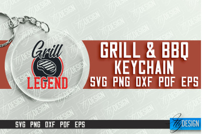 &nbsp;Grill &amp; BBQ SVG Design | Round Keychain Designs | SVG File