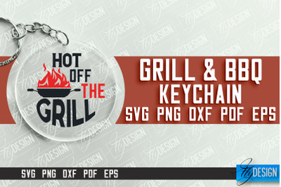 &nbsp;Grill &amp; BBQ SVG Design | Round Keychain Designs | SVG File