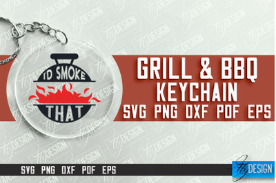 &nbsp;Grill &amp; BBQ SVG Design | Round Keychain Designs | SVG File