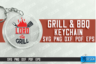 &nbsp;Grill &amp; BBQ SVG Design | Round Keychain Designs | SVG File