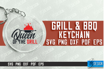 &nbsp;Grill &amp; BBQ SVG Design | Round Keychain Designs | SVG File