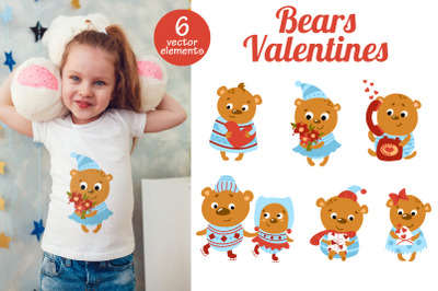 Valentines bears  SVG
