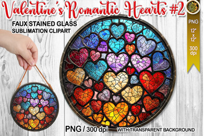 Valentine Heart Faux Stained Glass V.2
