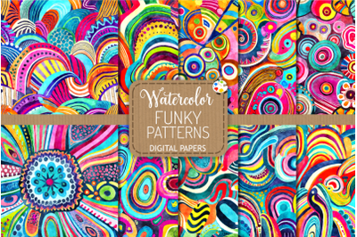 Funky Patterns Set 3 - Groovy Watercolor Designs
