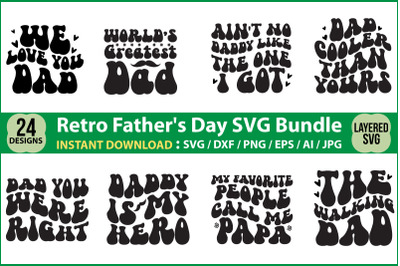 Retro Fathers Day SVG Bundle