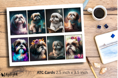 Shih Tzu Printable ATC Cards Journaling